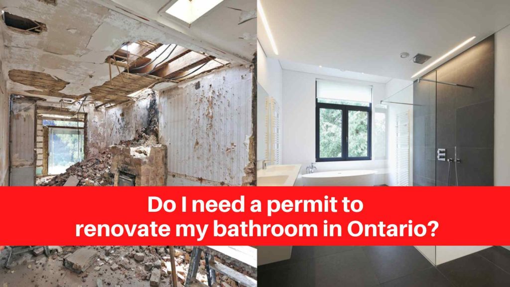 Do I need a permit to renovate my bathroom in Ontario
